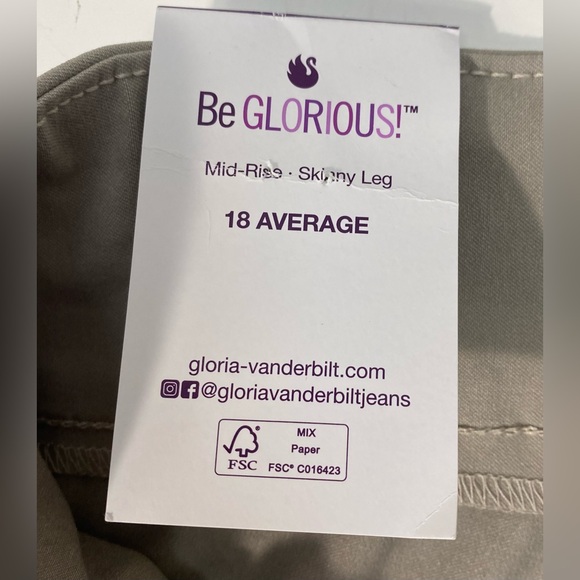 Gloria Vanderbilt Women’s Sz 18 Trouser Pull on Tummy Slimmer Mid Rise Pants - Picture 6 of 16